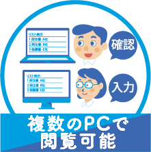 複数のPCで閲覧可能